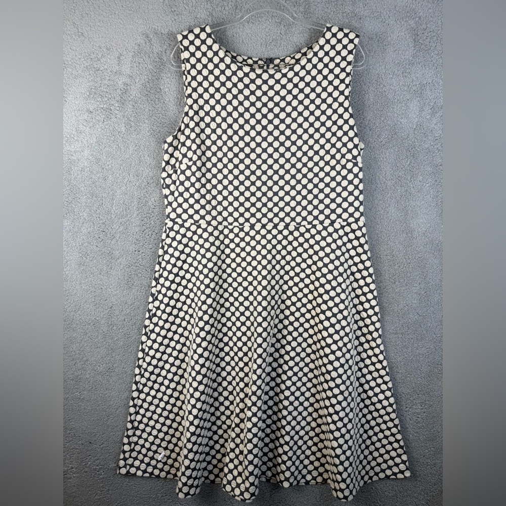Talbots women’s grey and white polka dot dress XL